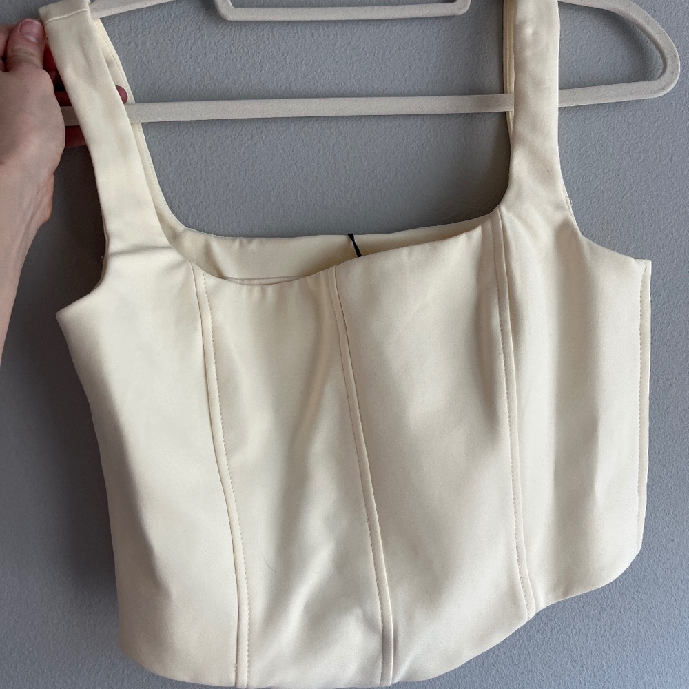 SIR. the label Cream Corset Top